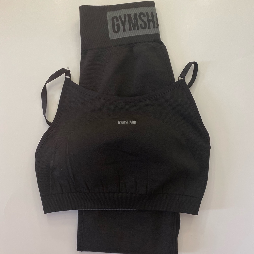 ❤️ Set Gymshark high waist flex black/gray size S - Picture 1 of 6
